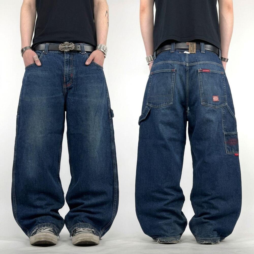 Vintage y2k faded stonewash archive baggy wide leg ecko unltd jeans